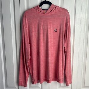 Johnnie-O Talon Featherweight Performance Hoodie  Salmon Color. Size XL
